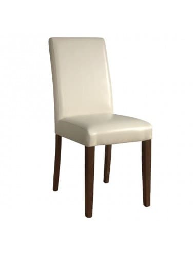 Chaises salle à manger simili cuir crème Bolero (Lot de 2)