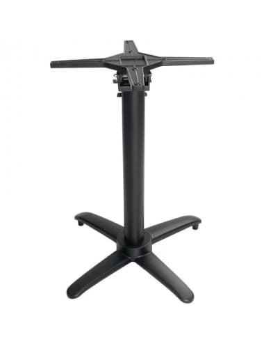 Pied de table basculant en aluminium noir Bolero