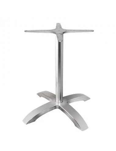 Pied de table base 4 branches Bolero aluminium brossé