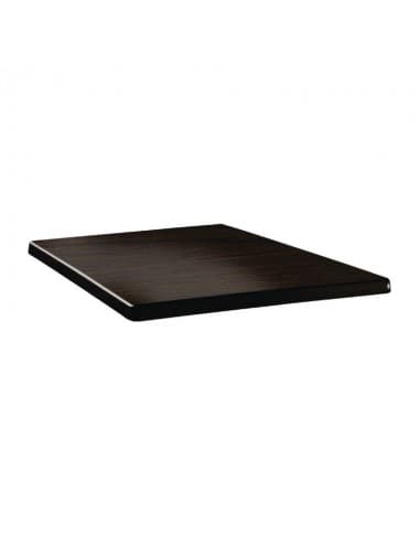 Plateau de table carré Topalit Classic Line wengé 70x70cm