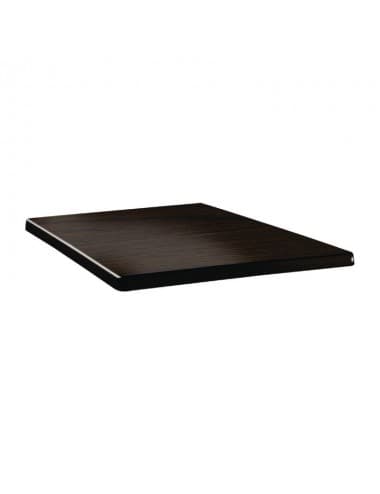 Plateau de table carré Topalit Classic Line wengé 80x80cm