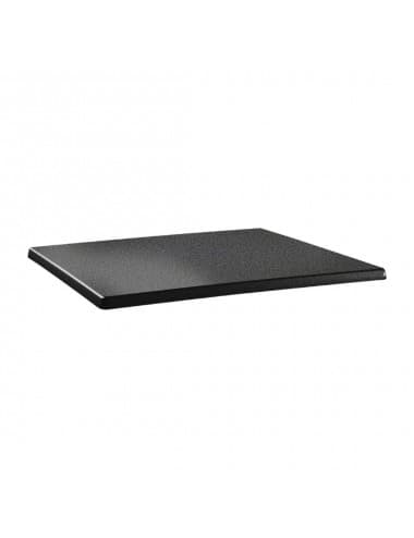 Plateau de table rectangulaire Topalit Classic Line anthracite 120x80cm