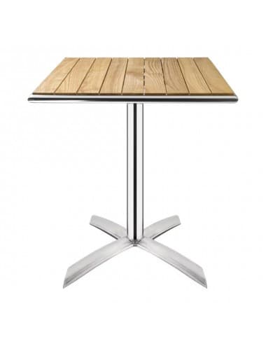 Table bistro carrée plateau basculant frêne Bolero 600mm