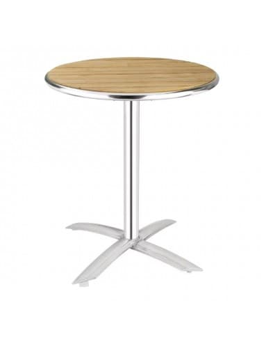 Table bistro ronde plateau basculant frêne Bolero 600mm