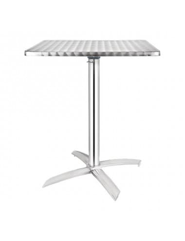 Table carrée à plateau basculant inox Bolero 600mm