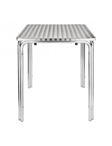 Table carrée empilable aluminium Bolero 600mm