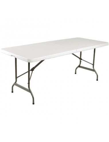 Table pliable au centre blanche Bolero 1829mm