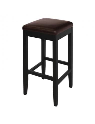 Tabourets de bar haut en simili cuir Bolero marron foncé