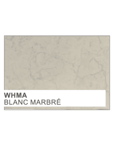 Plateau de table rectangulaire Topalit Classic Line blanc marbré 110x70cm