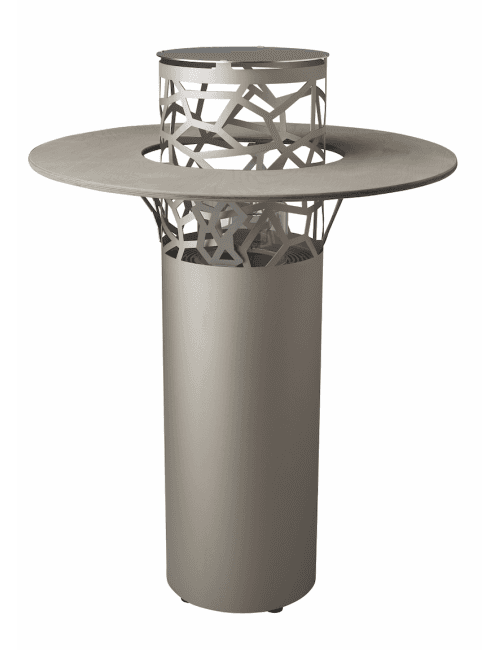 Chauffe terrasse Ă pellets avec table 114 cm hauteur 126 cm 2 coloris au choix - Black