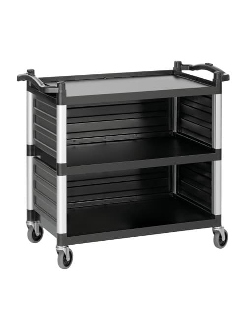 Chariot de service avec habillage 3 côtés