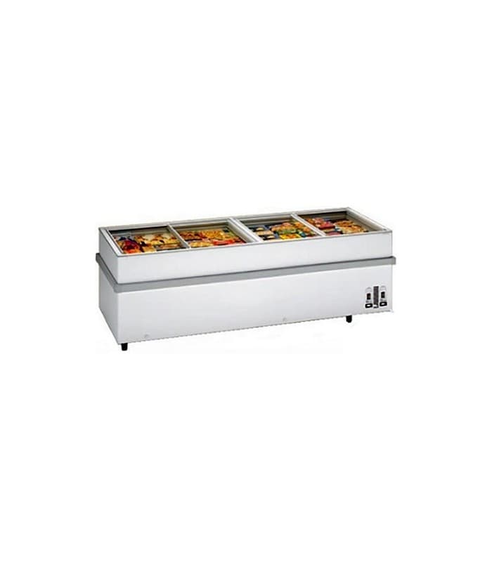 Congélateur coffre porte vitrée coulissante grand volume - 674 litres