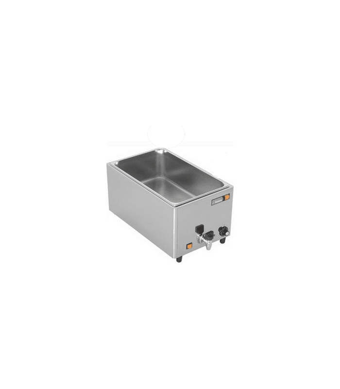 Bain marie de table Ă gaz avec robinet de vidange bac GN 1/1