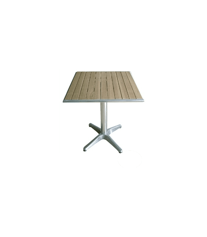 Table bistro plateau en bois frêne - Lot de 2 - Equipement CHR - Carré 600mm