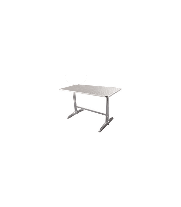 Table avec deux pieds en acier inoxydable - Equipement CHR