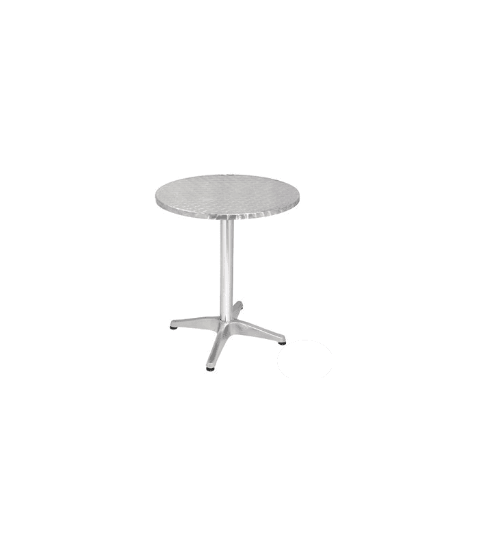 Table bistro ronde carrée en acier inoxydable - Equipement brasserie - Table ronde 600mm