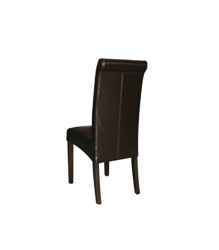 Chaise dossier incurvé en simili cuir - Lot de 2 mobilier restauration