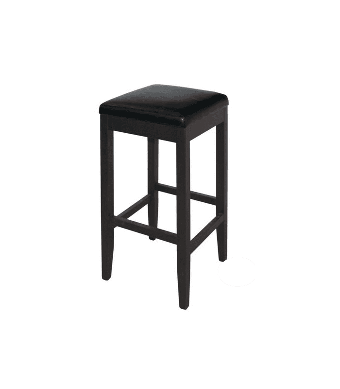 Tabouret de bar simili cuir sans dossier - Mobilier pour restauration - Noir