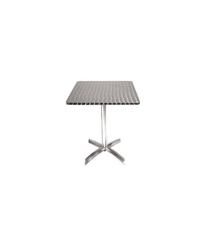 Table plateau basculant acier inox, table bistro - Equipement CHR - Table plateau carré basculant