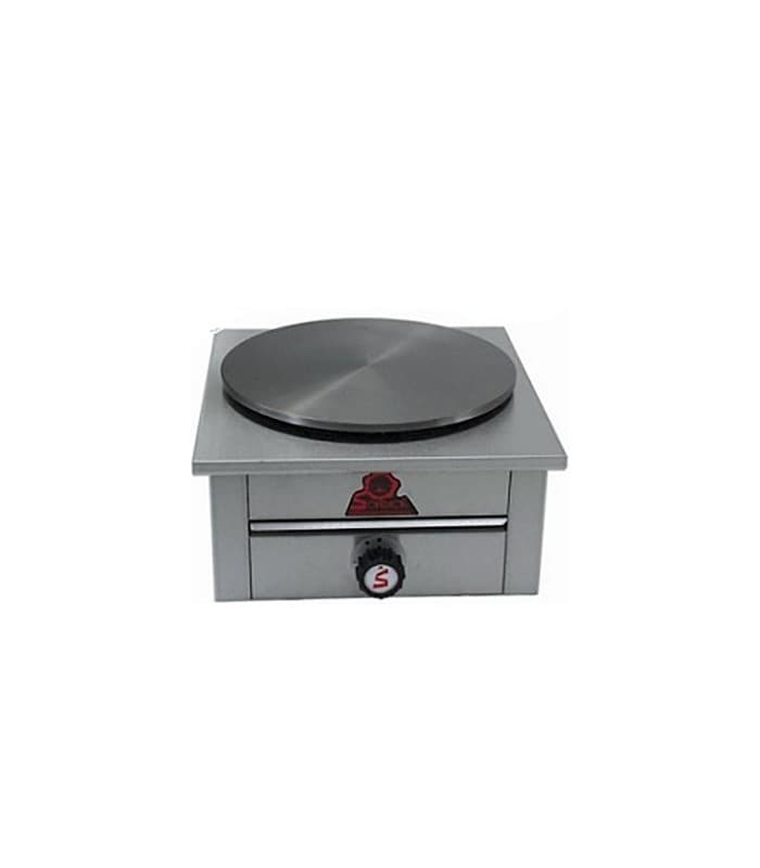 Crêpière simple à gaz en INOX plaque en fonte - Sofraca - 40 cm - 1 plaque