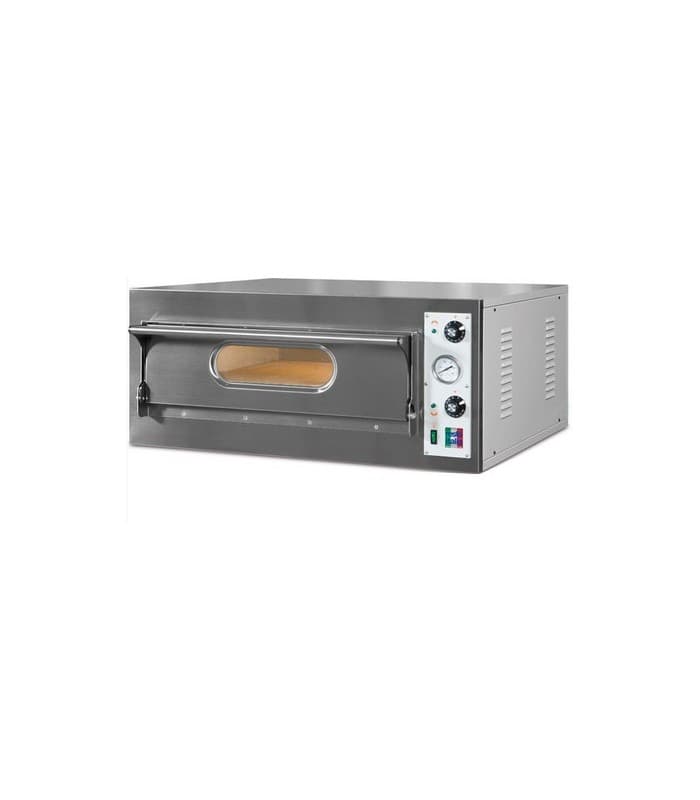 Four à pizza électrique 1 chambre diamètre 36 cm - Restoitalia - 1 chambre, dimension (LxPxH): 1080x1080x140mm - Avec support