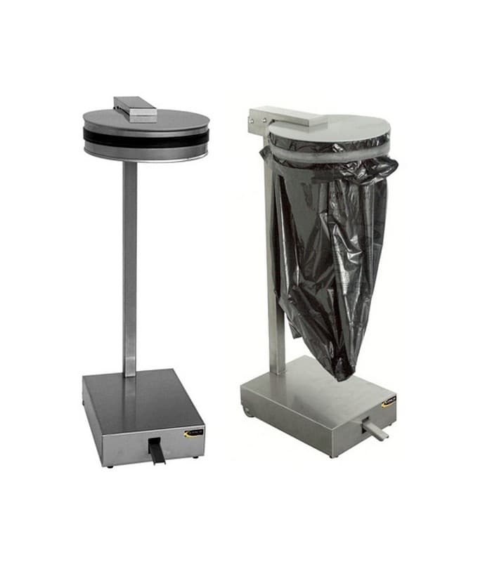 Support de sac poubelle professionnel en inox AISI 304L 50 à 130 litres - 110 à 130 litres