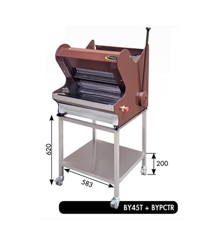 Trancheuse à pain semi automatique pour boulangerie - Tri 380 V avec piètement
