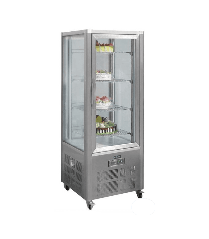 Vitrine pâtisserie 400 litres, éclairage LED et dégivrage automatique