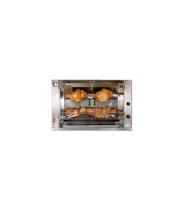 Rôtissoire à cochon de lait jusqu'à 15kg électrique ou gaz - Rôtissoire professionnelle - Electrique - 2 broches