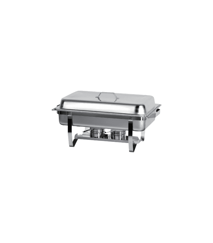 Chafing dish GN 1/1 en acier avec ou sans couvercle coulissant - coulissant