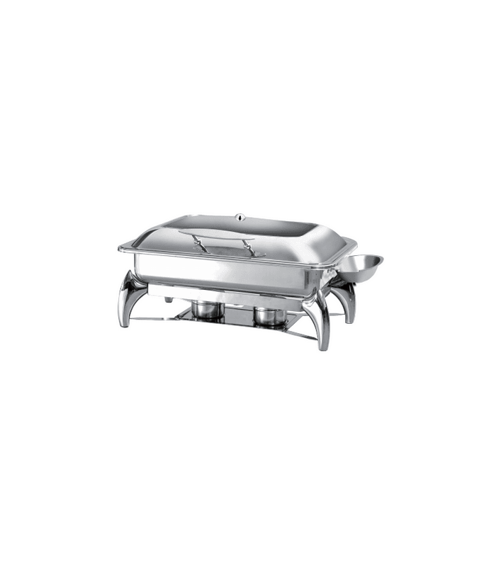 Chafing dish GN 2/3 ou GN 1/1 pas cher - couvercle fixé sur charnière - GN 2/3