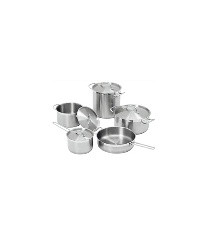 Set de 9 pièces inox batterie de cuisine