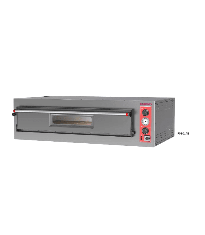 Four à pizza électrique capacité de 4 pizzas avec dalles réfractaires - Promoshop - 8 pizzas (2x4)