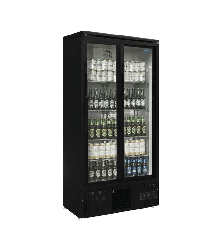 Armoire froide à boisson capacité de 490 litres coloris noir - Battante