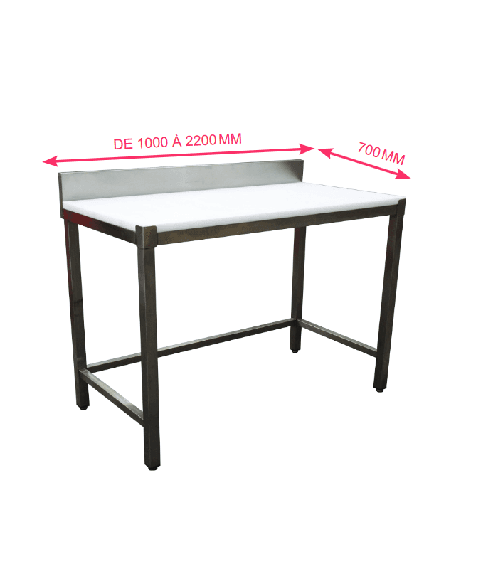 Table de découpe en inox profondeur 700mm - Matériel pour restauration - 2000mm - Centrale