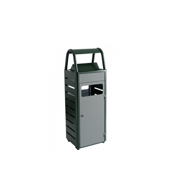 Cendrier corbeille d'extérieur 29 ou 58 litres - Mobilier de terrasse - 24 litres - Gris manganese