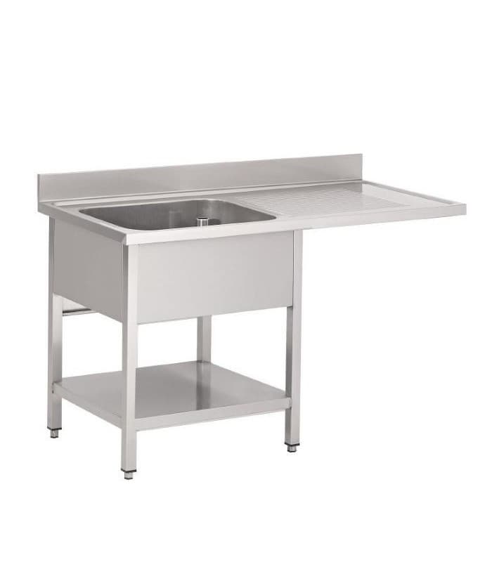 Plonge murale 1 ou 2 bacs avec emplacement pour lave-vaisselle - 1 bac