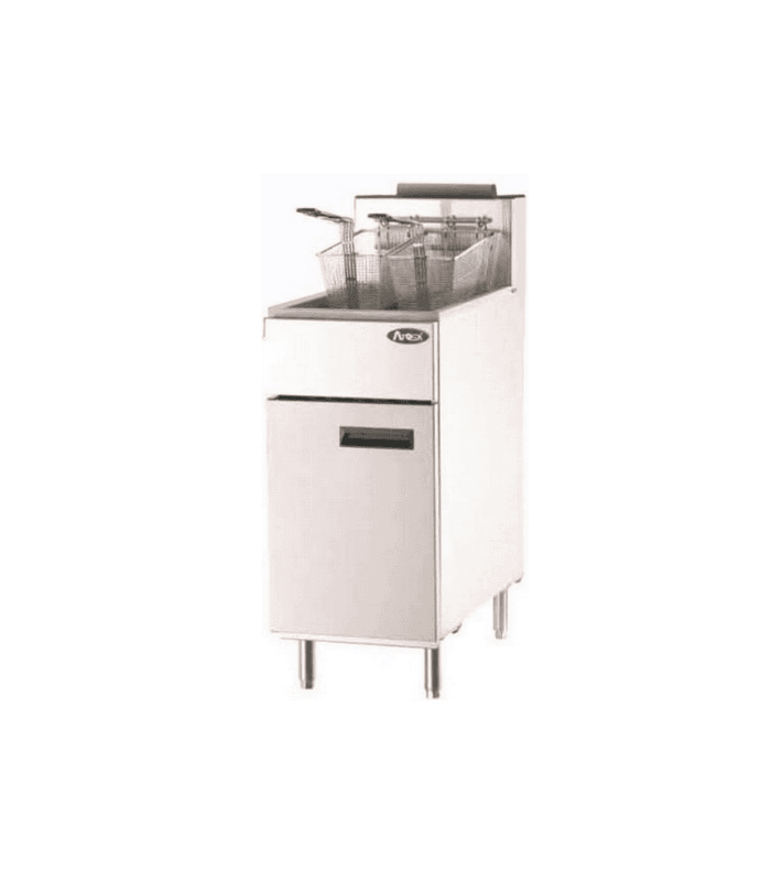 Friteuse à gaz sur coffre à 2 paniers : 5 ou 8L - Matériel de cuisine - 40 kg/ heure