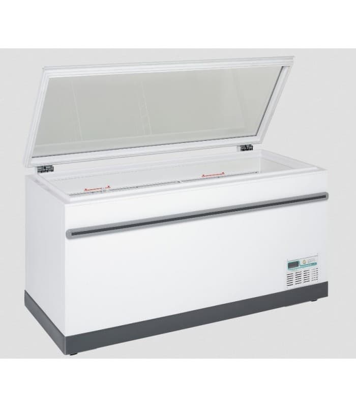 Congélateur porte vitrée relevable - 465 Litres