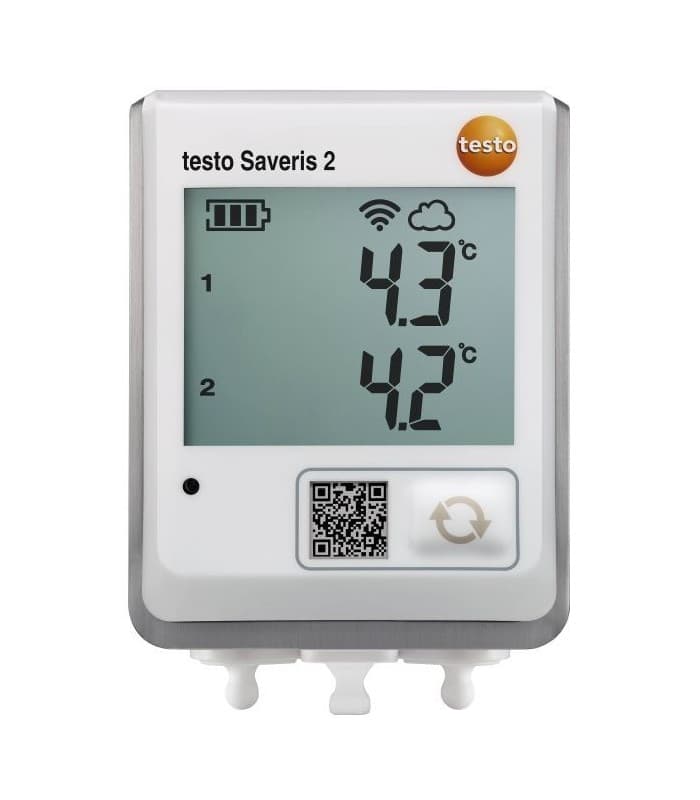 Enregistreur de données WIFI 2 raccord- Contrôle de température - 1 sonde d'immersion avec cordon plat