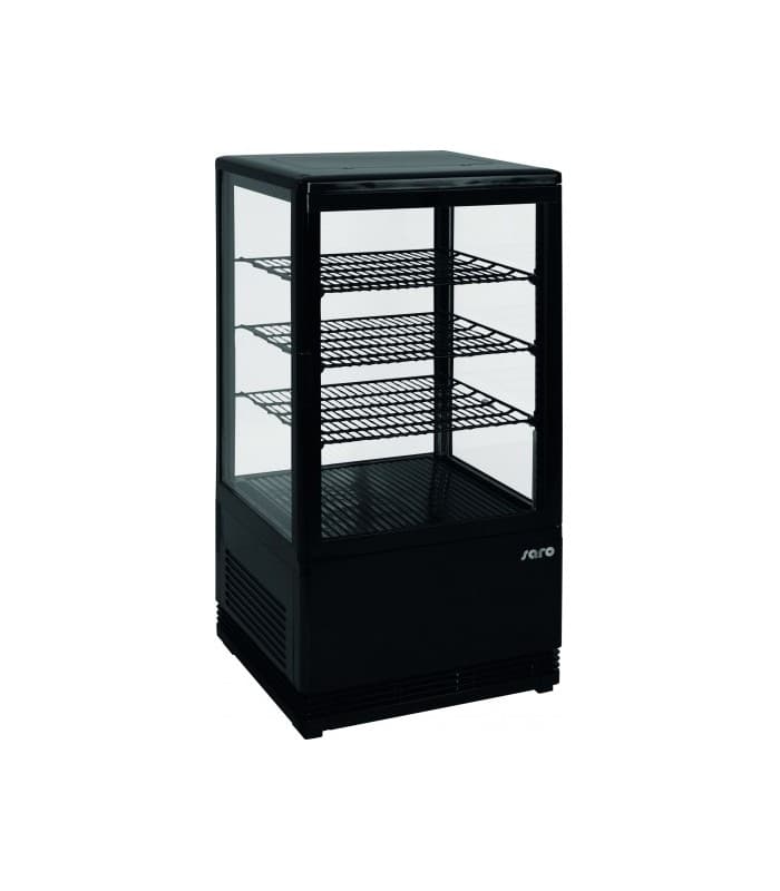 Mini-vitrine de présentation noire modèle 68 litres