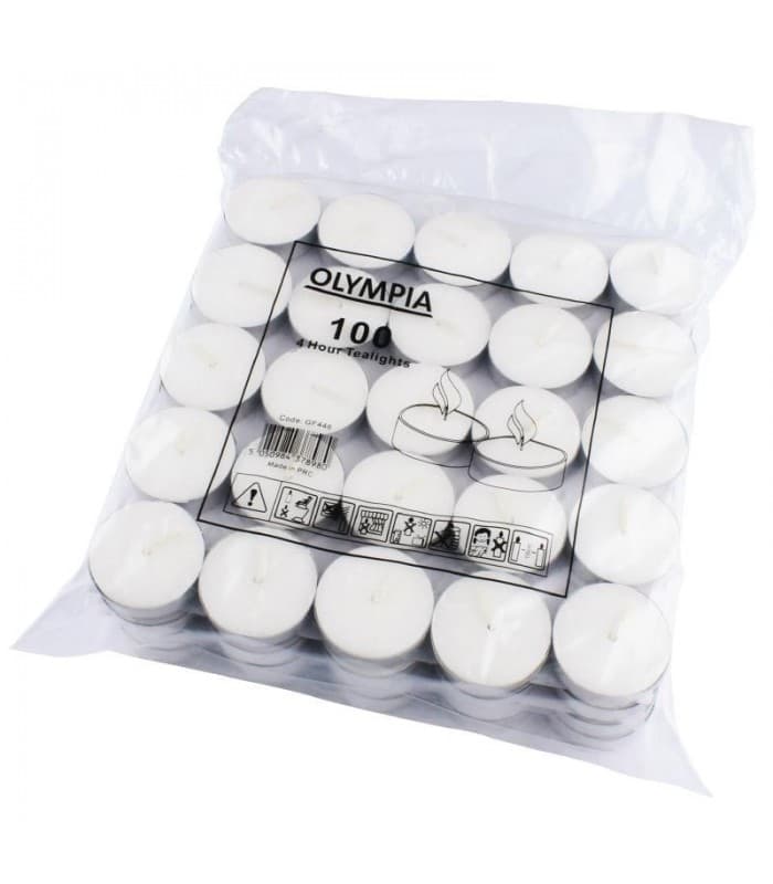 Sachet de 100 bougies 4 heures Olympia - PROMOSHOP