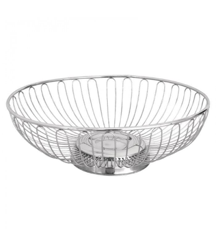 Corbeille Ă pains ou fruits en acier inoxydable Olympia - PROMOSHOP