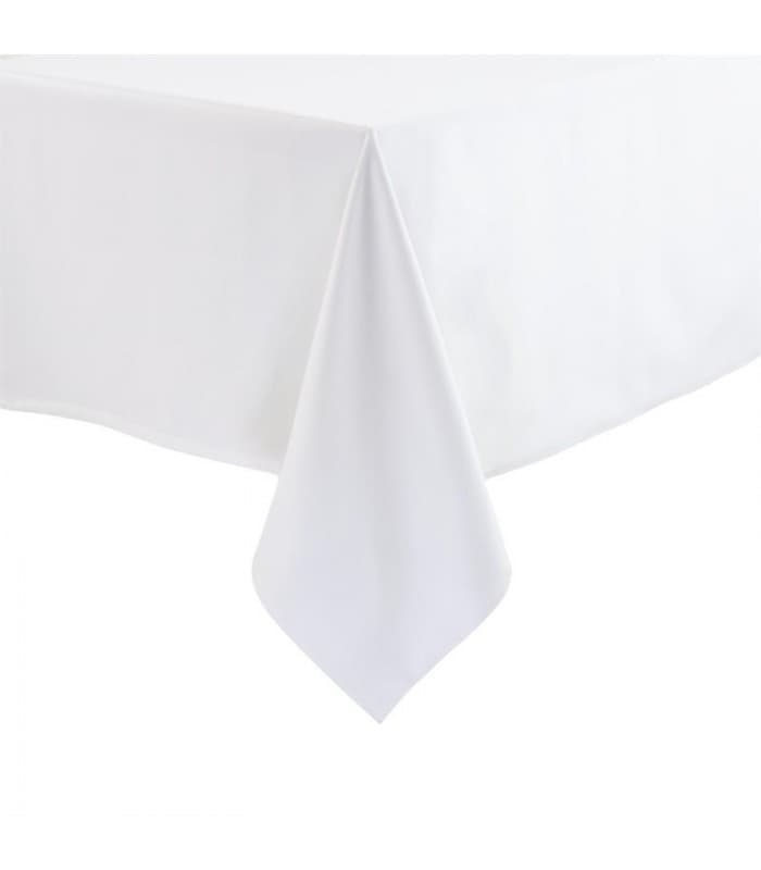 Nappe carrée en polyester-coton blanche de 2280mm - PROMOSHOP
