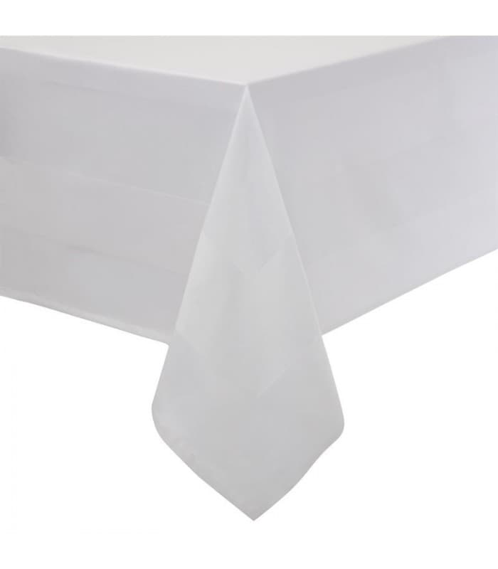 Nappe en coton blanche avec bande de satin de 1778mm - PROMOSHOP