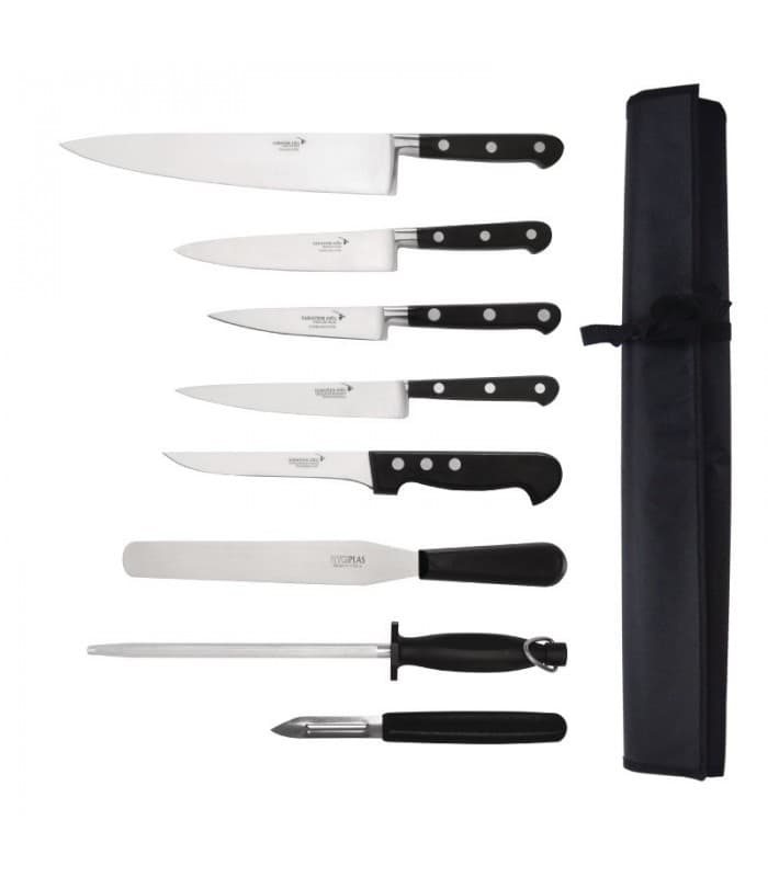 Ensemble de 8 couteaux avec étui Deglon Sabatier - PROMOSHOP