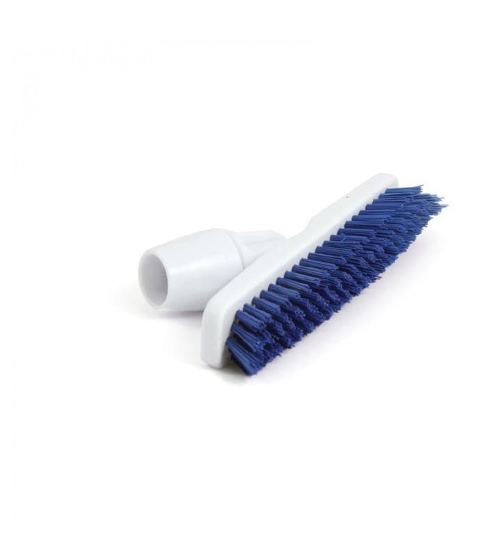 Balai brosse + adaptateur coudé pour manche bleu Jantex - PROMOSHOP