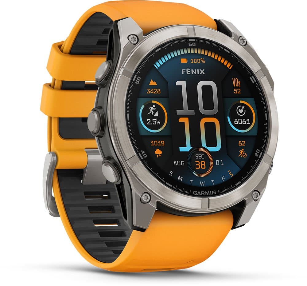 Garmin Fēnix® 8 – 51 mm AMOLED Sapphire – GPS Multisport Smartwatch – GELB