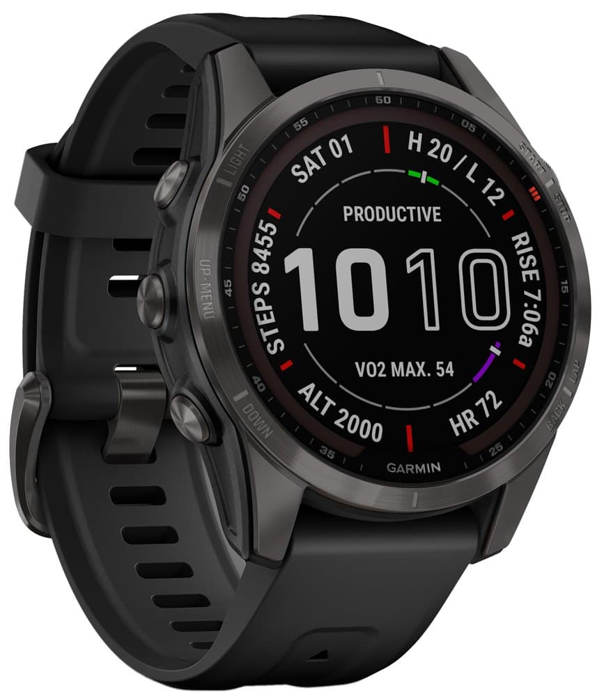 Garmin Fenix 7S SAPPHIRE SOLAR – GPS Multisport Smartwatch – schwarz