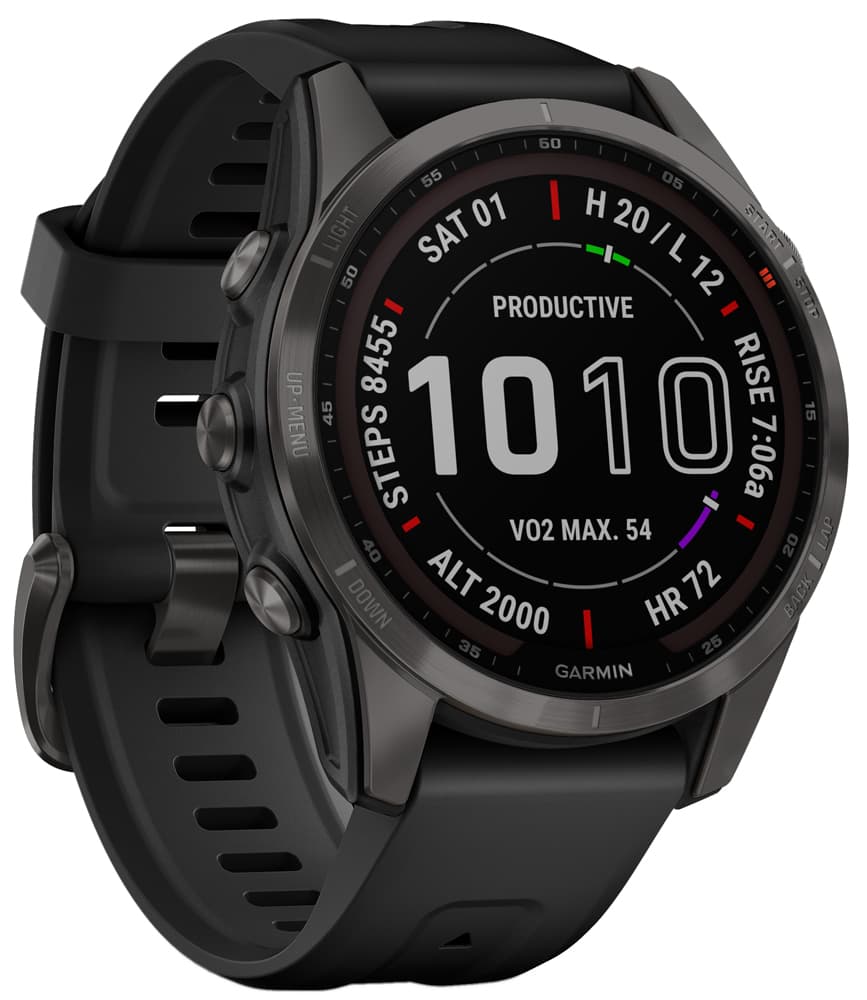 Garmin Fenix 7S SAPPHIRE SOLAR – GPS Multisport Smartwatch - schwarz